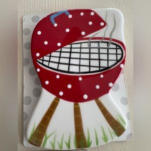 Happy Everything Ceramic Plate Mini Grill Attachment